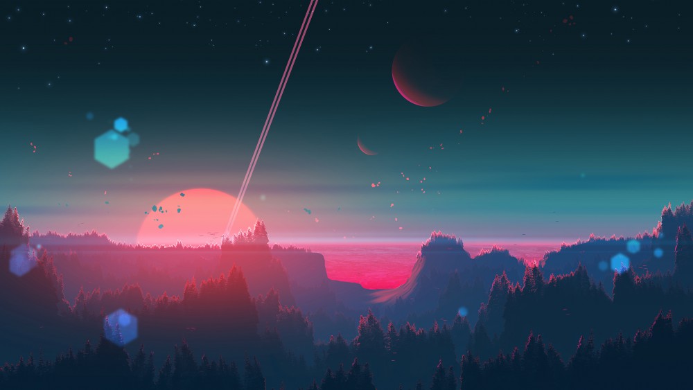 JoeyJazz数字绘画太空艺术行星壁纸