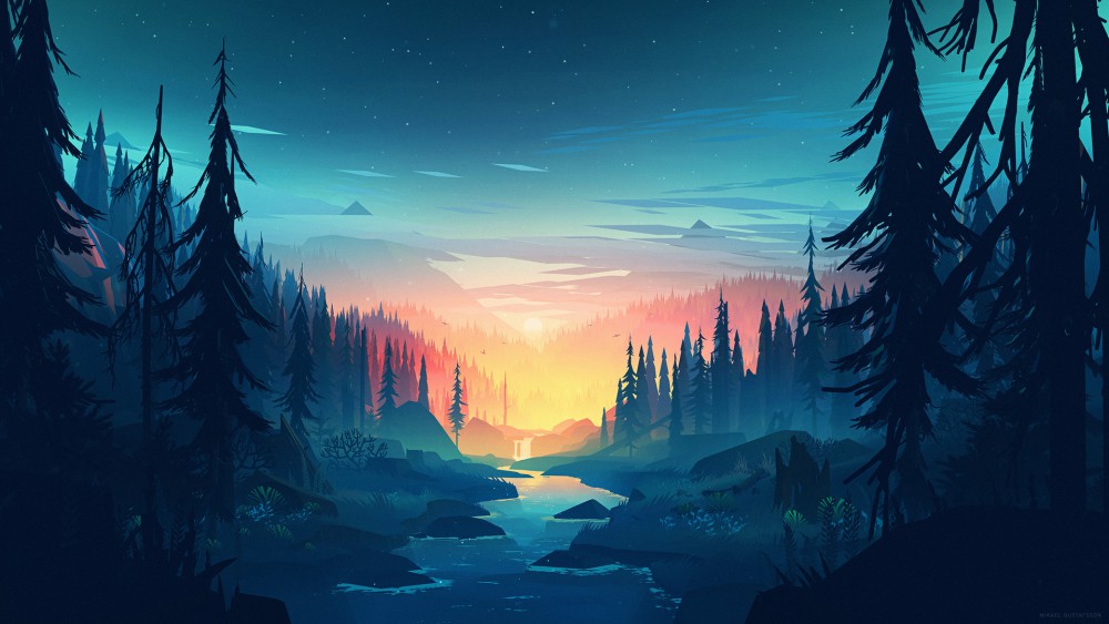 Mikael Gustafsson风景森林高清壁纸(1920x1080)