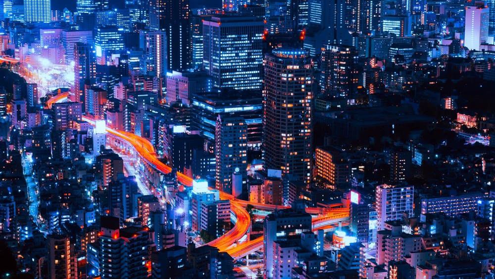东京夜晚城市灯光高清壁纸