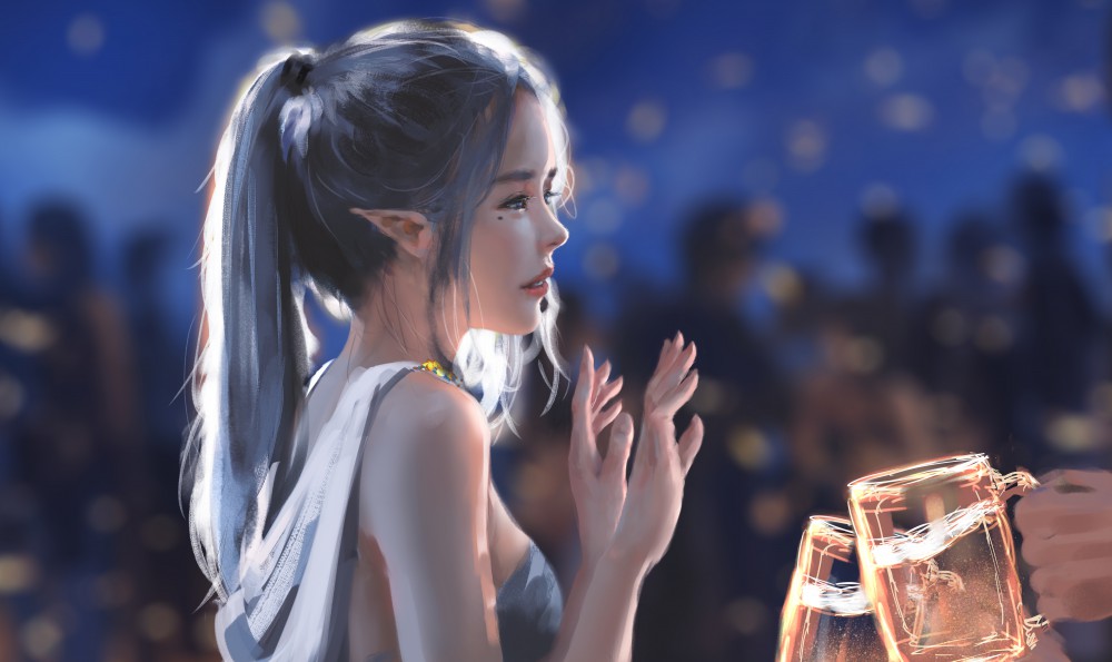 舞会冰公主海琴烟拒绝喝酒鬼刀8k壁纸(8400x5000)