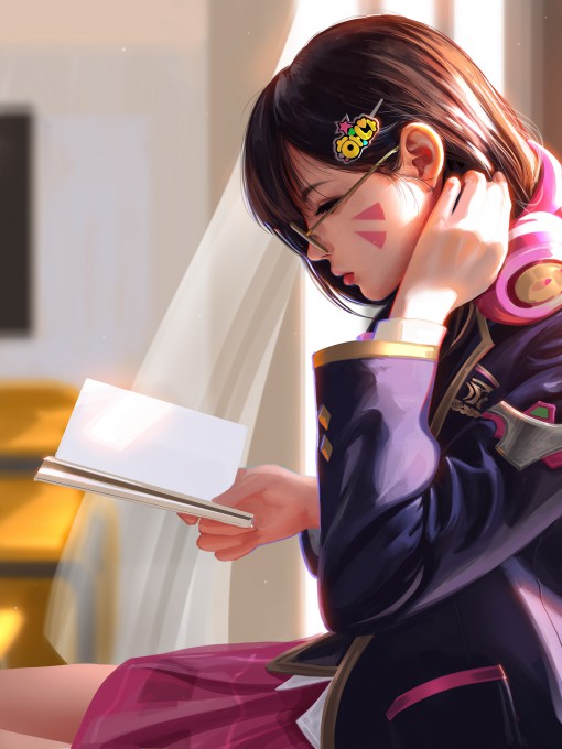《守望先锋》D.Va高清手机壁纸(1875x2500)