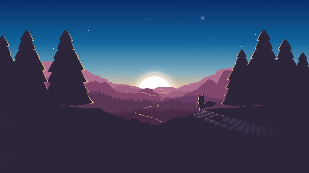 火狐浏览器简约插图高清4k壁纸(3840x2160)