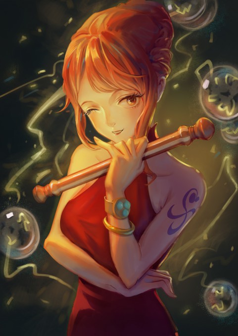 航海王两年后的娜美2k手机壁纸