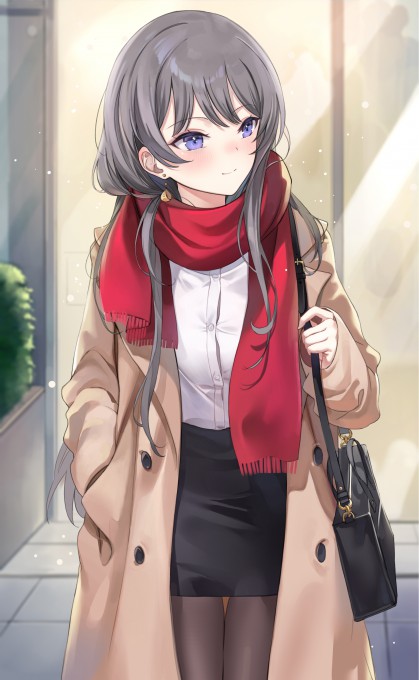 冬季穿搭美女2k手机壁纸