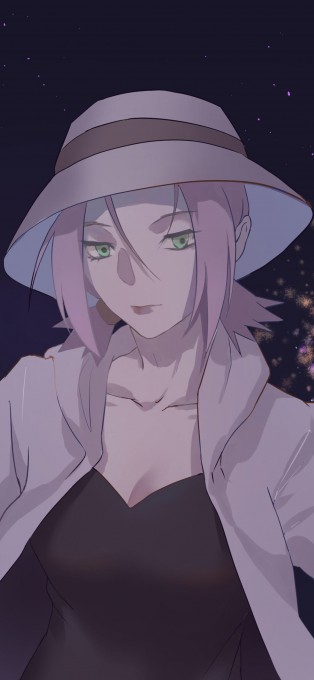 《火影忍者》动漫人物小樱精美手绘插画