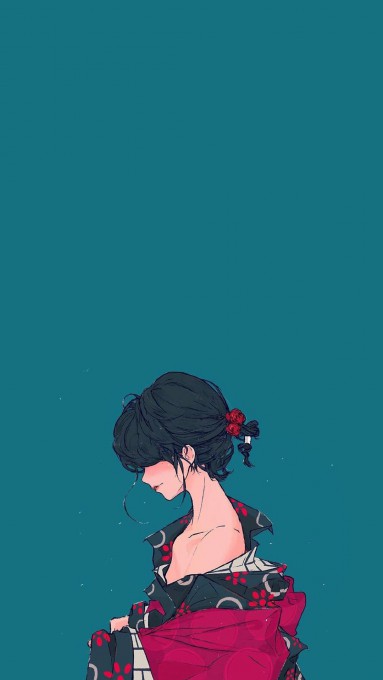 创意潮流美少女动漫插画图片手机壁纸