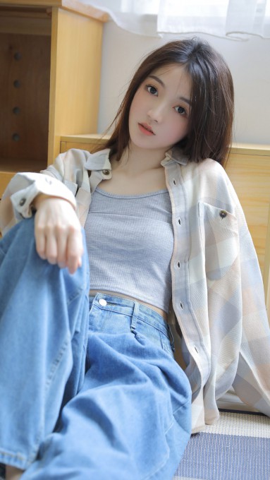 原宿风美女手机壁纸