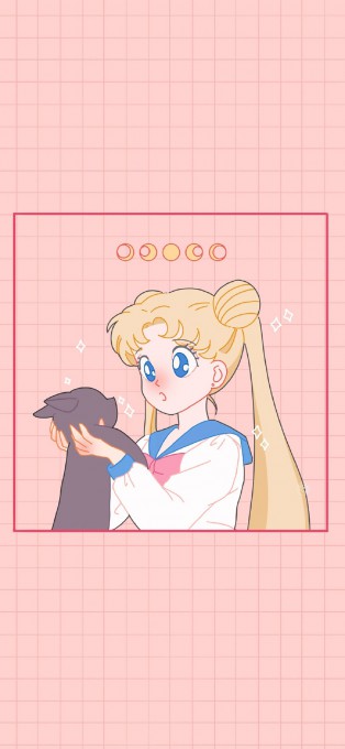 粉色美少女战士可爱高清手机壁纸