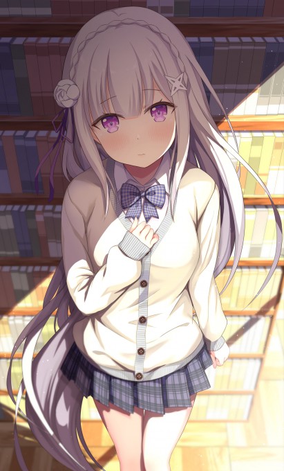 《Re：从零开始的异世界生活》爱蜜莉雅高清手机壁纸(1500x2479)