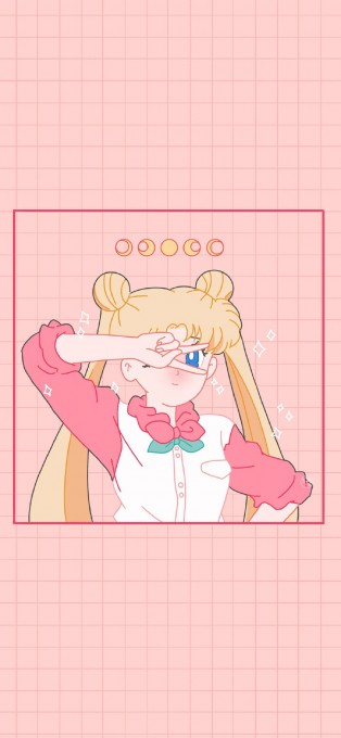 粉色美少女战士可爱高清手机壁纸