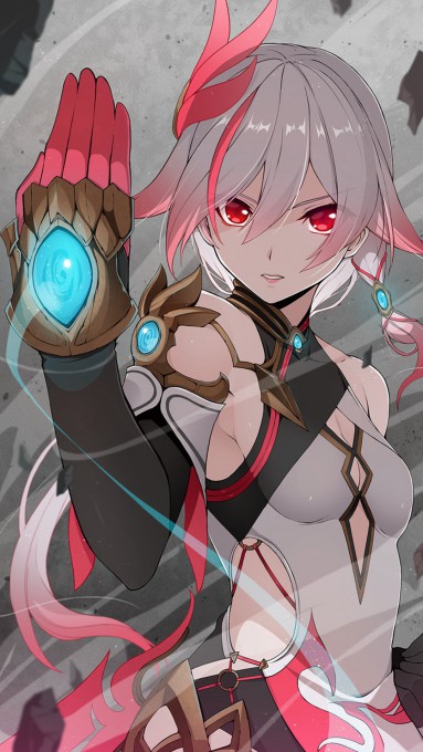 动漫美女同人插画手机壁纸