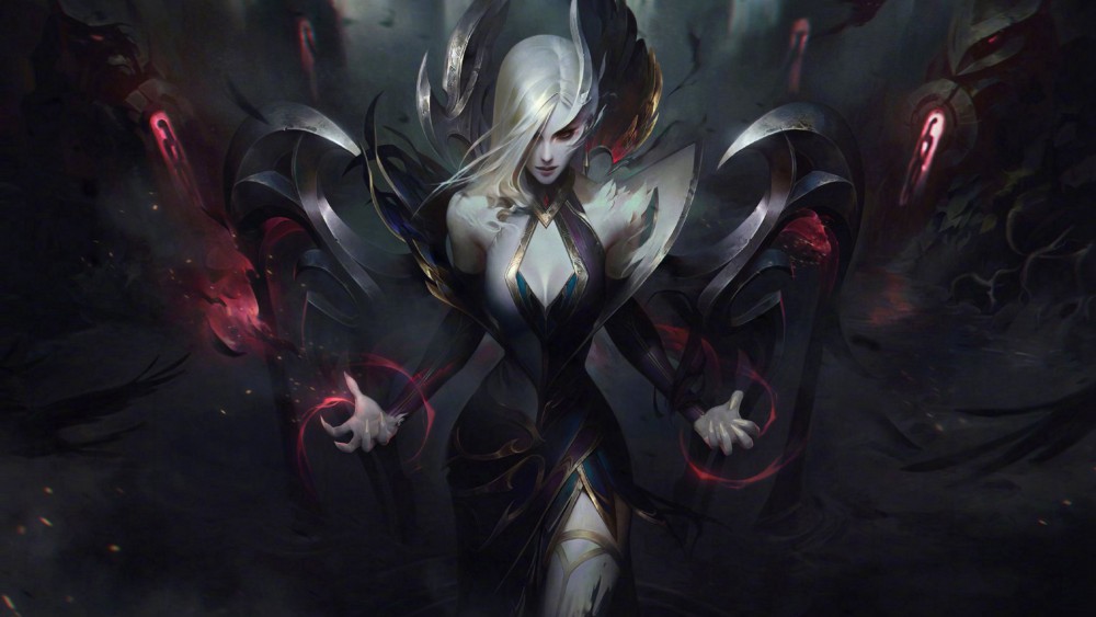 英雄联盟莫甘娜魔女系列皮肤桌面壁纸