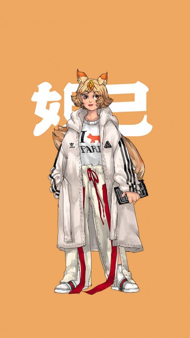 手绘王者荣耀人物妲己高清手机壁纸