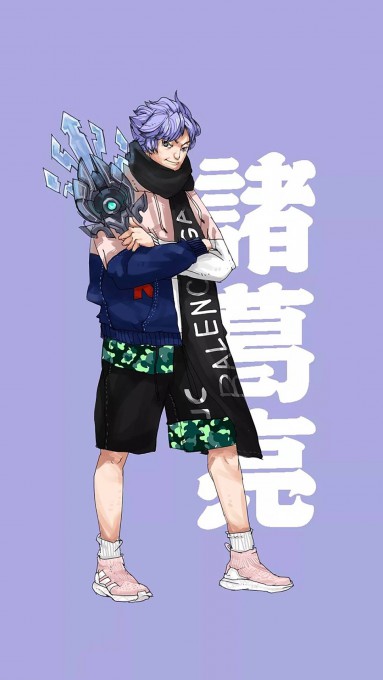 手绘王者荣耀人物诸葛亮高清手机壁纸
