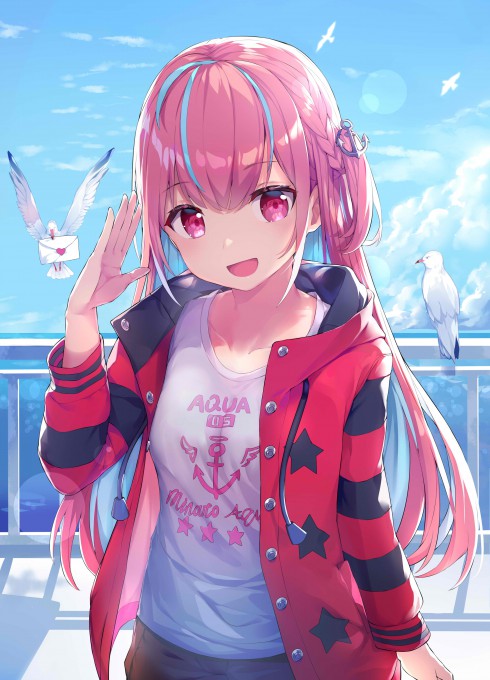 凑阿库娅白鸽信封2k手机壁纸