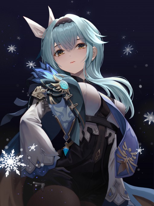 《原神》优菈雪花4k手机壁纸