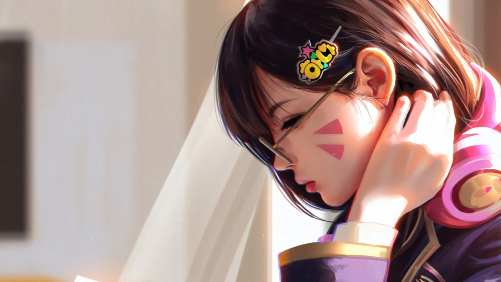 《守望先锋》D.Va侧脸超清游戏4k壁纸