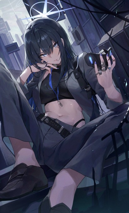 《碧蓝档案》锭前纱织4k手机壁纸(2600x4300)