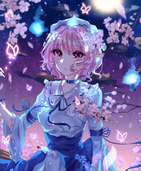 《东方Project》西行寺幽幽子动漫手机4k壁纸壁纸(3436x4155)