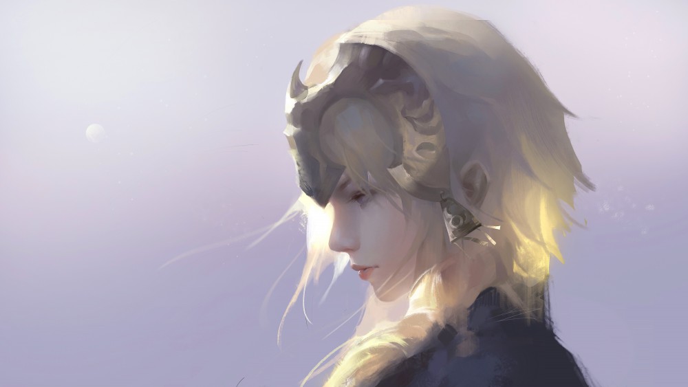 《Fate》贞德侧脸高清电脑6k桌面壁纸(6000x3375)