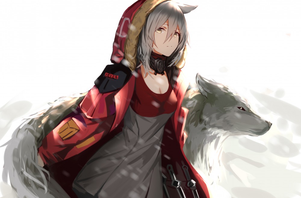 《明日方舟》红狼女孩子4k游戏壁纸