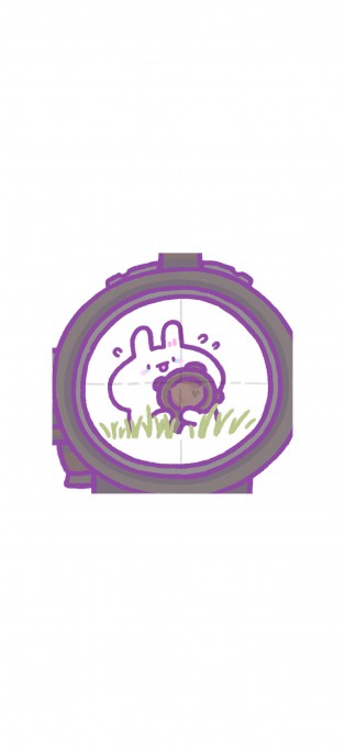 可爱萌兔子吃鸡手绘手机壁纸
