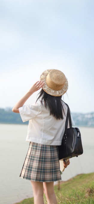 学生妹嫩模jk高清手机壁纸(1242x2688)