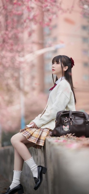 学生妹嫩模jk高清手机壁纸(1242x2688)