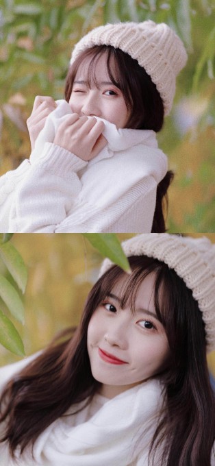 网络红人梨涡允允高清拼接手机壁纸(1242x2688)