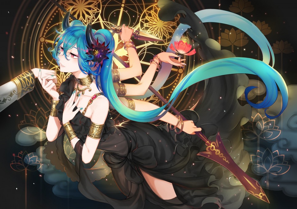 初音未来vocaloid角双马尾高清桌面壁纸