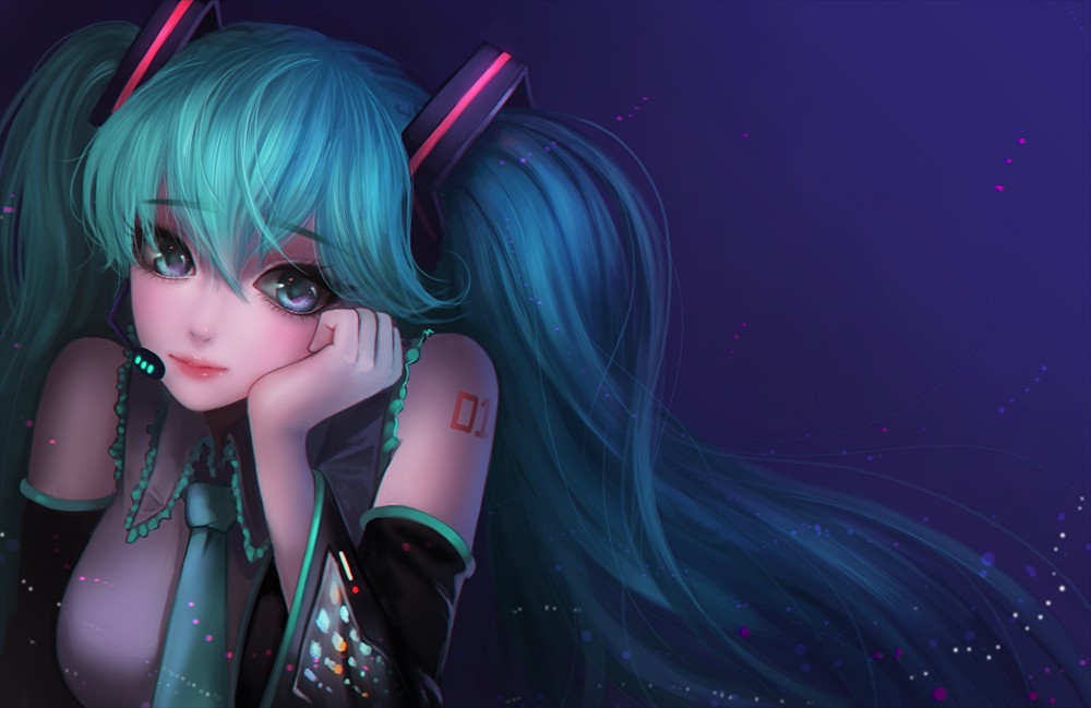 初音未来vocaloid半现实主义高清动漫桌面壁纸
