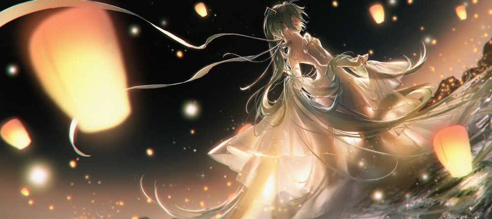 初音未来vocaloid13岁生日周年纪念日动漫桌面壁纸(2000x889)