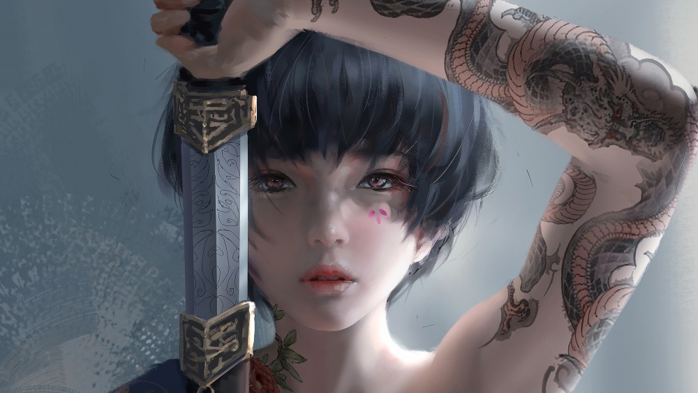 小绿拔剑鬼刀4k壁纸