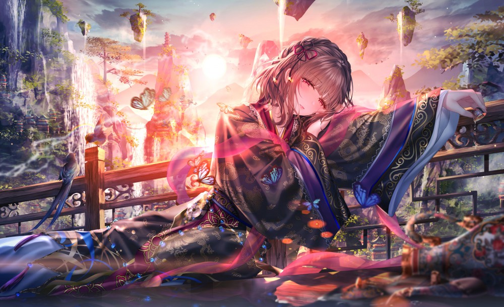 二次元动漫女孩插画高清桌面壁纸