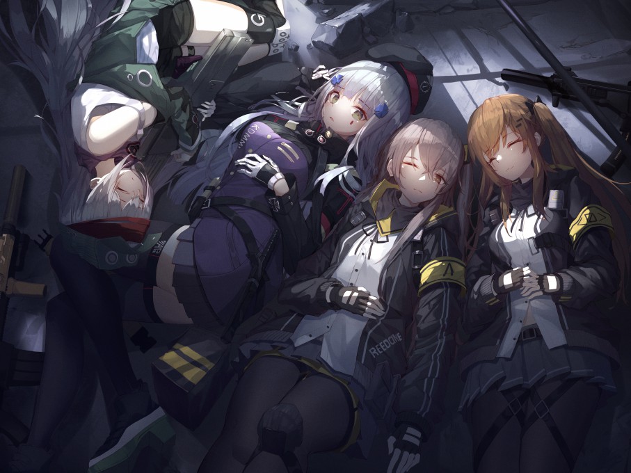 《少女前线》躺在地上6k电脑桌面壁纸