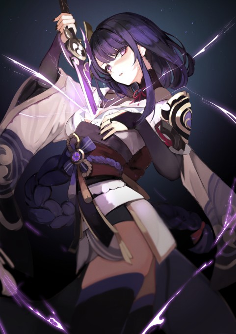 《原神》雷电将军2k手机壁纸(2480x3508)