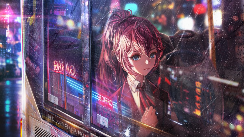 少女马尾辫4k动漫壁纸