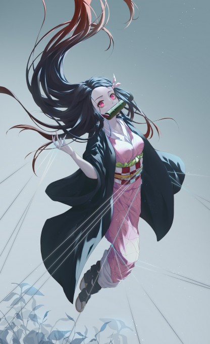 《鬼灭之刃》灶门祢豆子2k手机壁纸