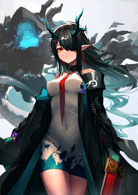 《明日方舟》夕6k手机壁纸(4250x6019)