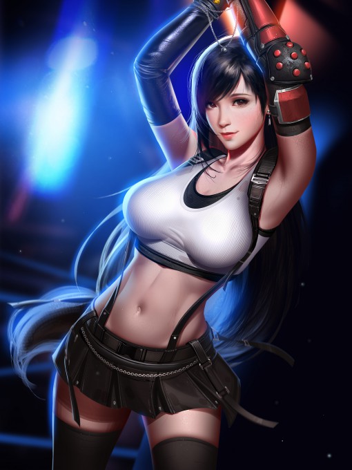 最终幻想蒂法洛克哈特美女4k竖屏手机壁纸