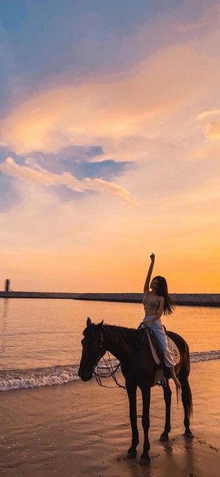 海边美女