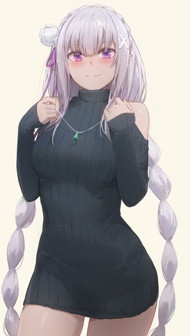 《Re：从零开始的异世界生活》爱蜜莉雅4k手机壁纸(2323x4096)