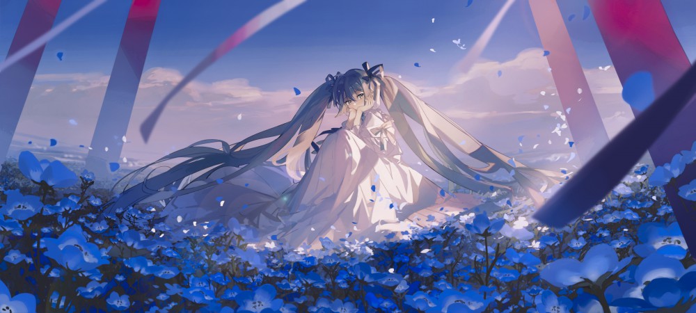 初音未来4k电脑带鱼屏桌面壁纸
