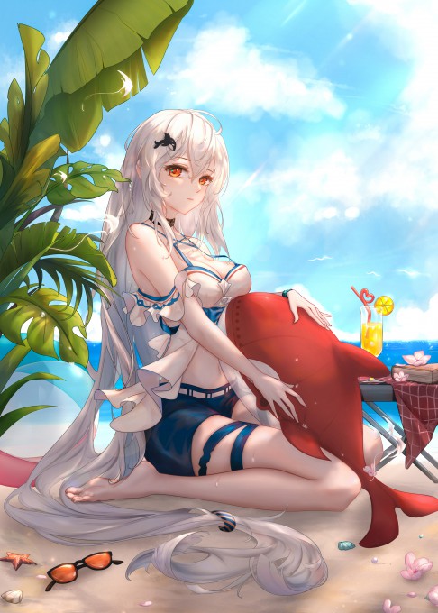 《明日方舟》斯卡蒂4k手机壁纸