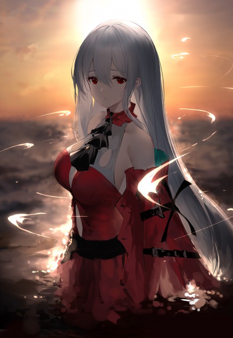 《明日方舟》斯卡蒂4k手机竖屏壁纸