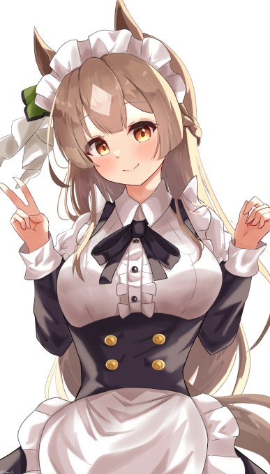 里见光钻女仆装高清手机壁纸