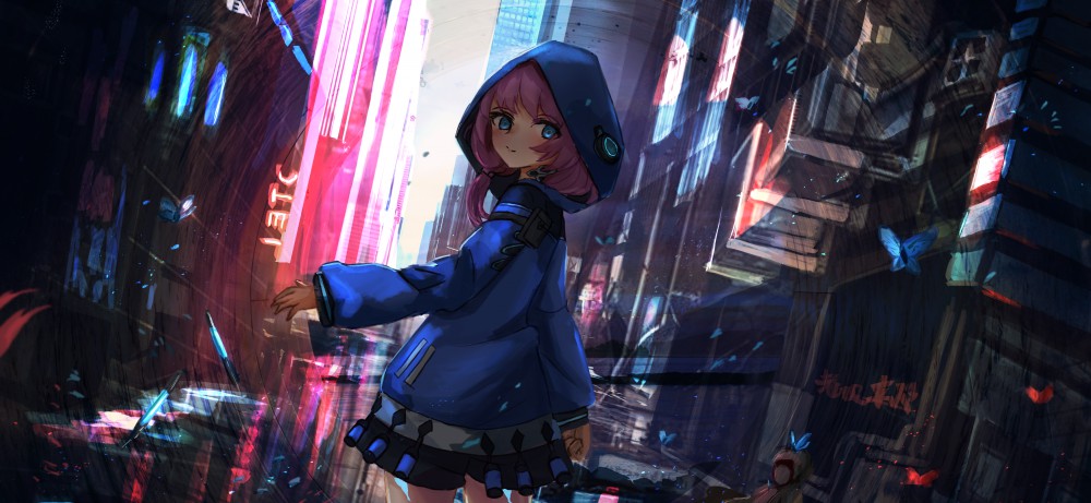 《明日方舟》蓝毒4k电脑桌面壁纸(4058x1871)