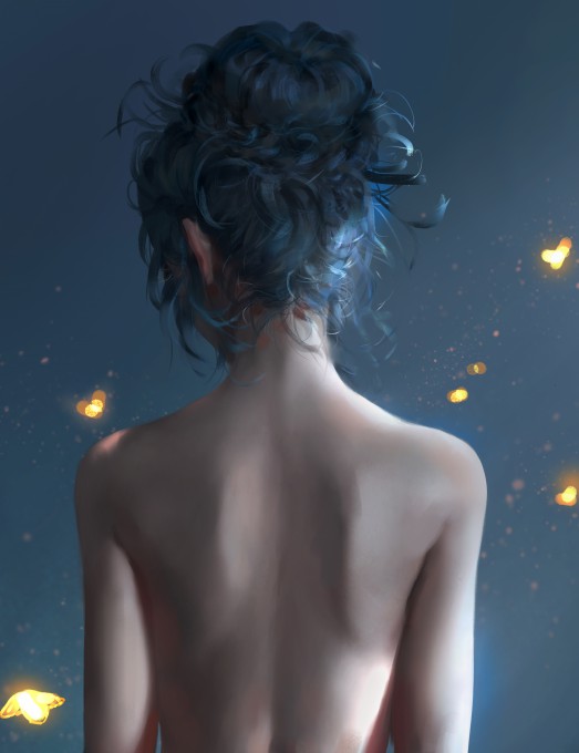 动漫美女裸露后背5k手机壁纸