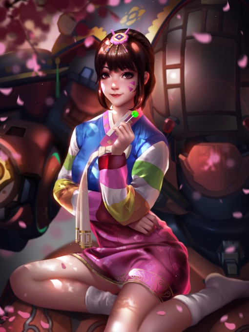 《守望先锋》D.Va4k手机壁纸(3000x4000)