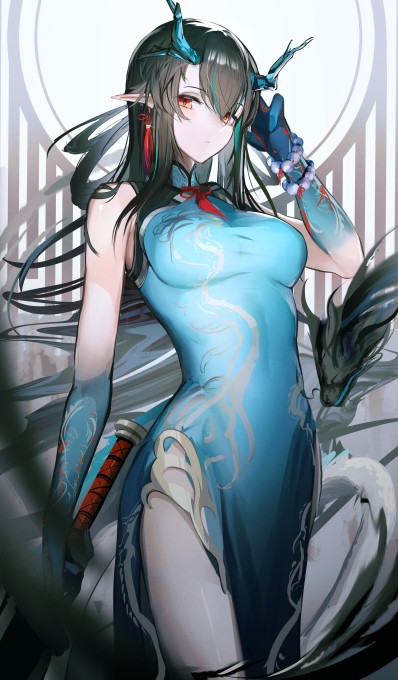 《明日方舟》夕4k手机壁纸(2340x3998)